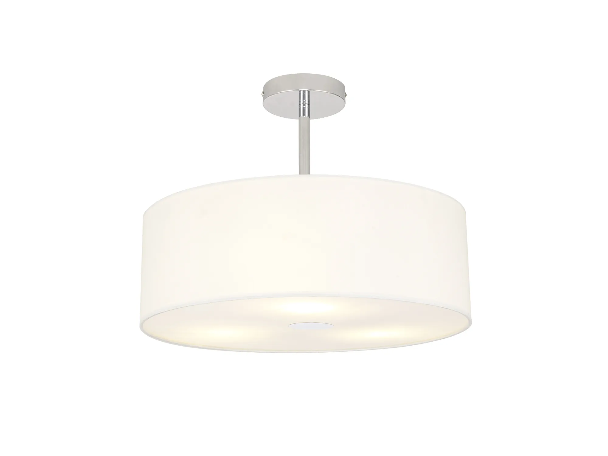 Universal 40cm Frosted Acrylic Diffuser Chrome Centre White D0319  Deco Universal